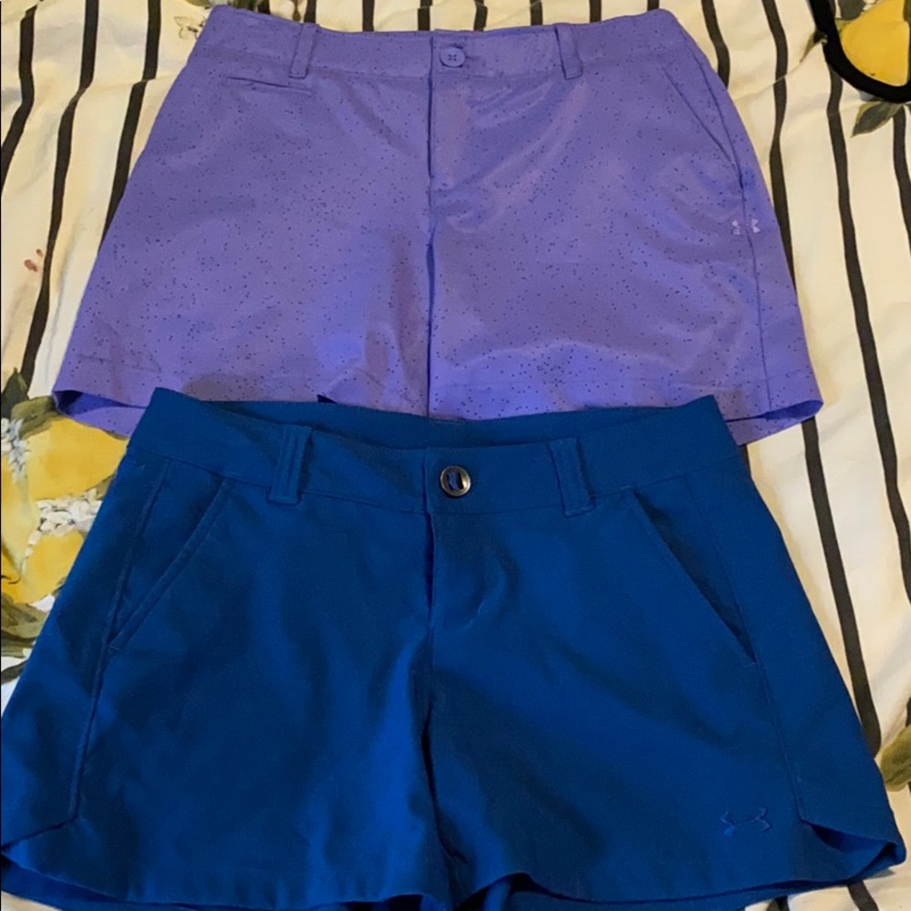Under Armour Purple and Blue Women's Athletic Shorts (2-Pack)